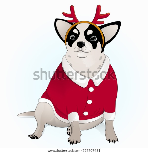 Year Dog Mascot New Year 2018 Stock Vector Royalty Free 727707481