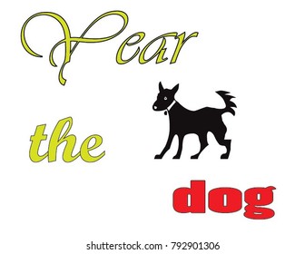 Year the Dog. vector illustration