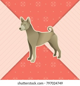 Year of Dog vector illustration, Chinese New Year 2018 Vector Design Chinese