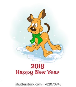Year of  the  dog. Winter, 2018