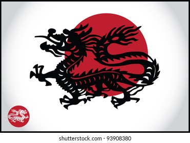 Year of the dragon, 2012, Asian traditional dragon, vector