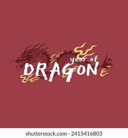 Jahr des Drachen 2024 Vektor für chinesisches neues Jahr