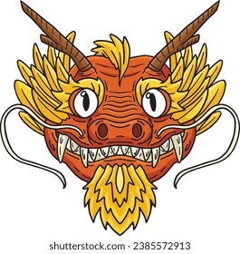 Year of the Dragon Dragon Head Cartoon Clipart