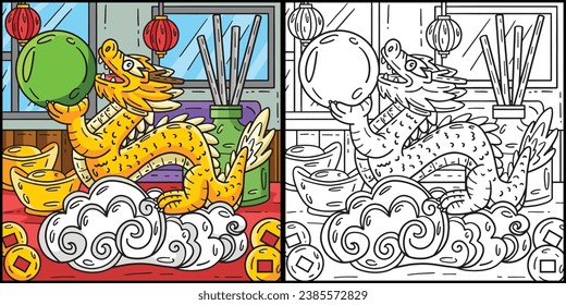 Año del Dragón con Ilustración de Jade Orb