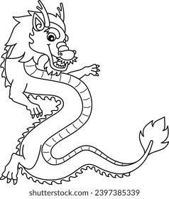 Year of the Dragon Standing Dragon Isolated 