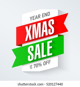 Year end Christmas sale banner