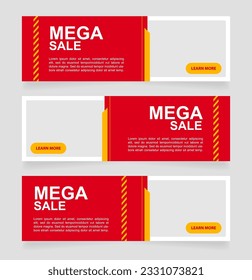 Year end deals web banner design template. Holiday event. Vector flyer with text space. Advertising placard with customized copyspace. Printable poster for advertising. Arial font used