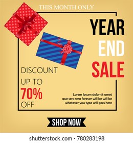 Year End New Year Sale Banner