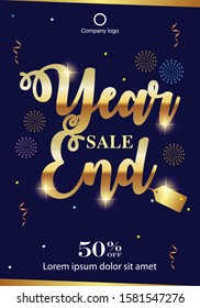 Year End Sale background. Year End sale banner design. vector illustration