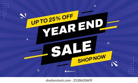 Year End Sale Banner Templates Up to 25% Off Shop Now for Eye-Catching Designs with Red, Black, White, Yellow, Purple Gradient Backgrounds and Element Shapes. Create Stunning Sale Banners 