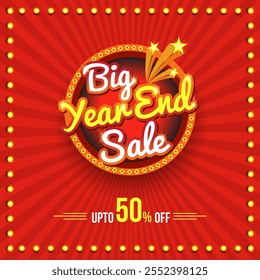 Year End Sale Big Shopping Logo Vector design.