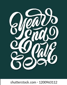 year end sale hand lettering typography sales and marketing shop store signage poster	