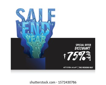Year End Sale  Header - Template - Banner Design