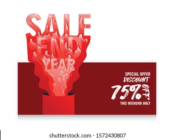 Year End Sale  Header - Template - Banner Design