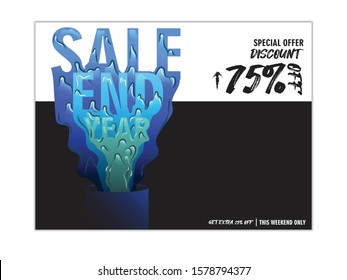 Year End Sale  Header - Template - Banner Design