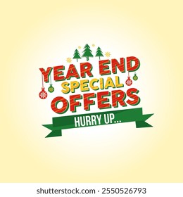 Year End Special Offers Logo Unit. Text, Headline, Logotype, Retail Sale, Advertising Offers