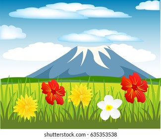 Year glade and mountain