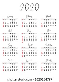 Year at a Glance 2020