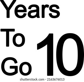 Year to go illustration vector on white background with amazing font