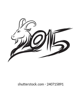 Year of goat 2015 - Vector