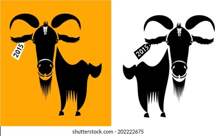 Year of the Goat-vector symbol