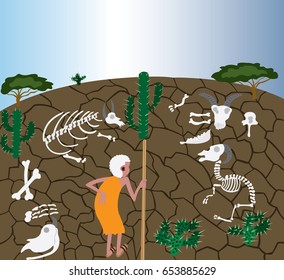 The year of the great drought
An elderly man standing next to landscape devastated by drought,