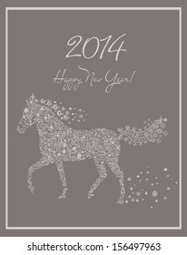 Year of horse. Happy new year 2014! 