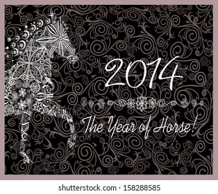Year of horse. Happy new year 2014!