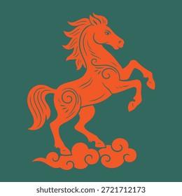 Jahr des Pferdes, Vektordesign