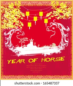 Year of Horse vector graphic design 
