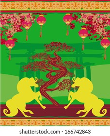 Year of Horse vector graphic design 