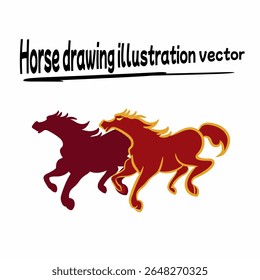 Year of the horse zodiac symbol in black silhouette design