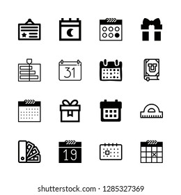 year icons set with timeline, award certificate and calendar vector set