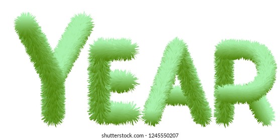 year. lettering design
