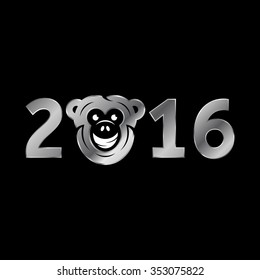 Year of the Monkey 2016 - stock vector