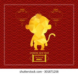 Year of monkey design for Chinese New Year celebration