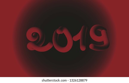 YEAR ON RED BLACK BACKGROUND