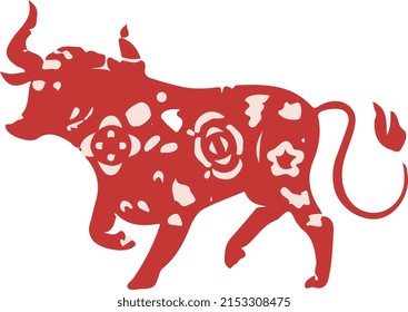  year of the ox papercut