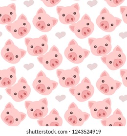 Year of the Pig. Seamless pattern, background wallpaper. eps 10