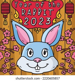 Year Of The Rabbit 2023 Colored Cartoon