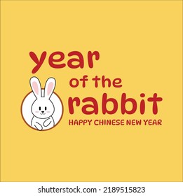 year of the rabbit chinese new year celebration vector design illustration line art
