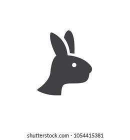 Year of rabbit icon vector, filled flat sign, solid pictogram isolated on white. Astrology symbol, logo illustration