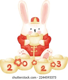 Year of the rabbit illustration