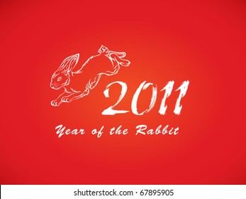 Year of the rabbit illustration