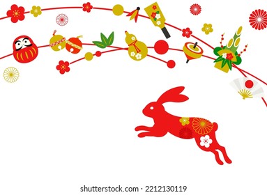 Year of the Rabbit New Year card template