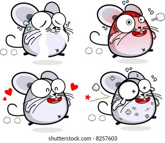 Year of the Rat Cartoon Emoticon Series - Run