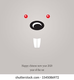 Year of Rat, Chinese New Year 2020 year of the rat. Happy new year. Vector element for greeting card, poster, flyer. 