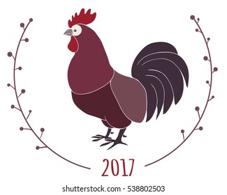 Year of rooster chinese new year design graphic