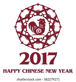 Year of rooster. Chinese New Year template