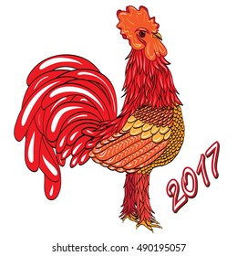 Year of rooster. Chinese zodiac